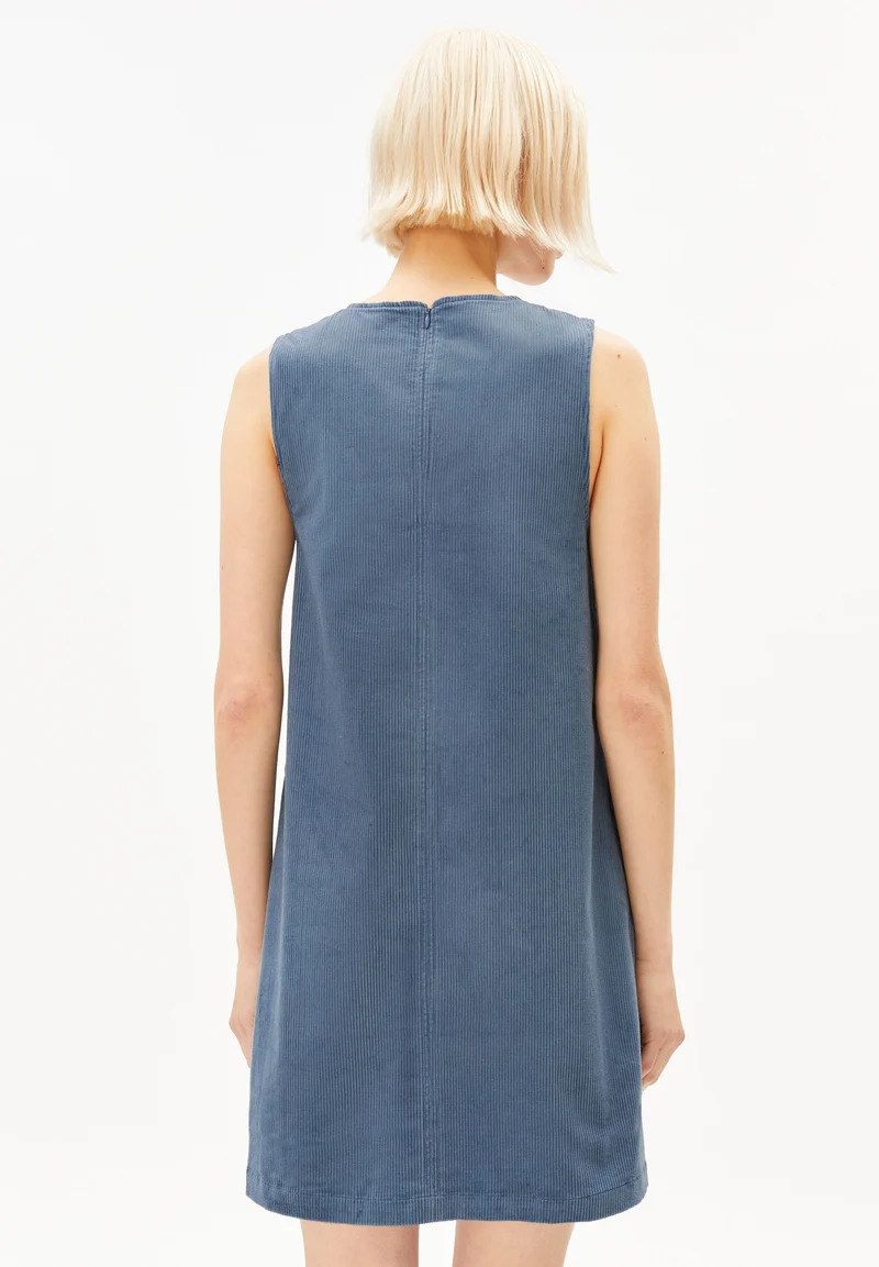 CORD-MINI-KLEID MIT RUNDHALS | dusty moon