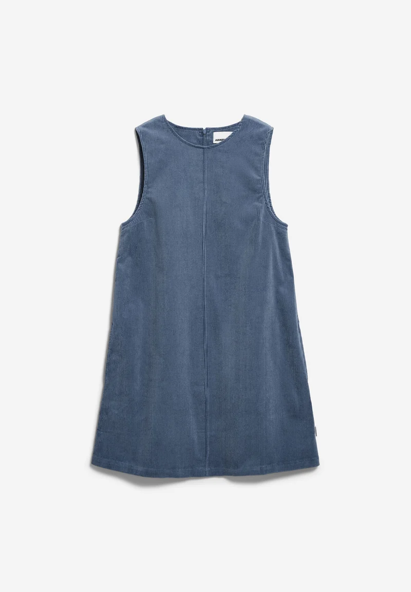 CORD-MINI-KLEID MIT RUNDHALS | dusty moon