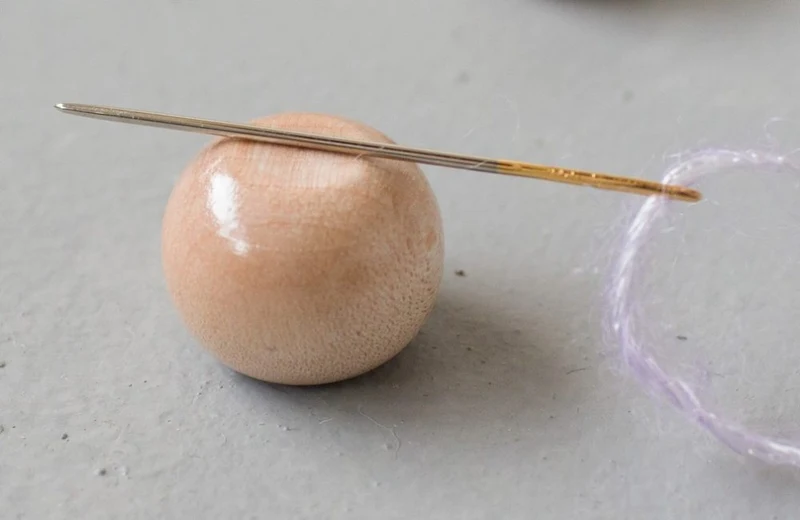 seeknit magnetische Nadelhalter Holzkugel