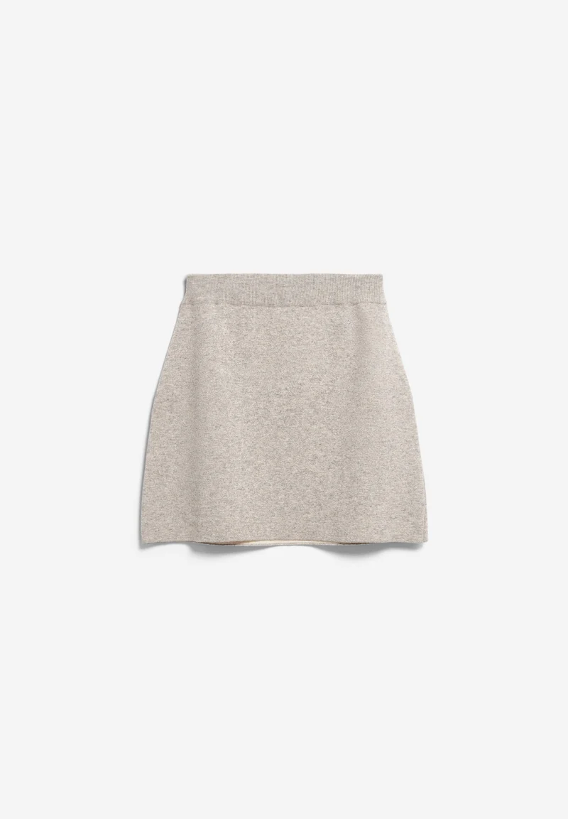 BAUMWOLL-WOLL MINI-STRICKROCK | dark honey melange