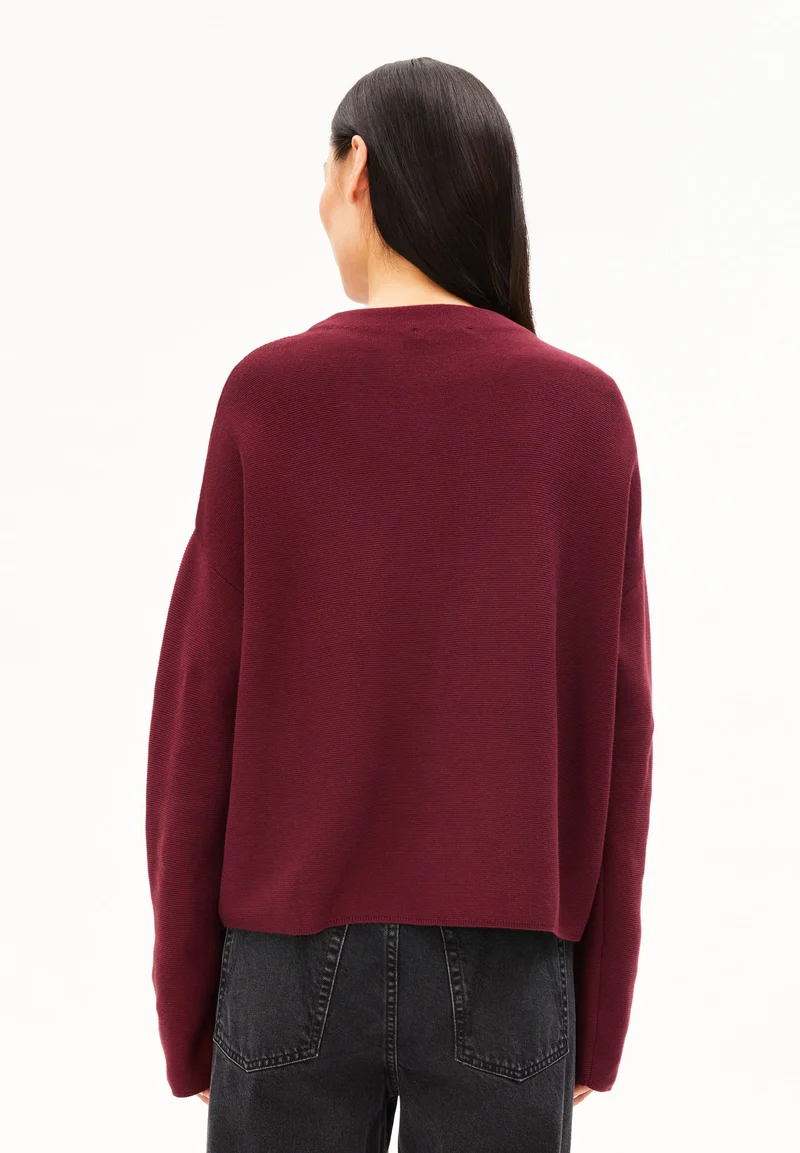 MERINAA LINKS-LINKS STRICKPULLOVER | velvet red