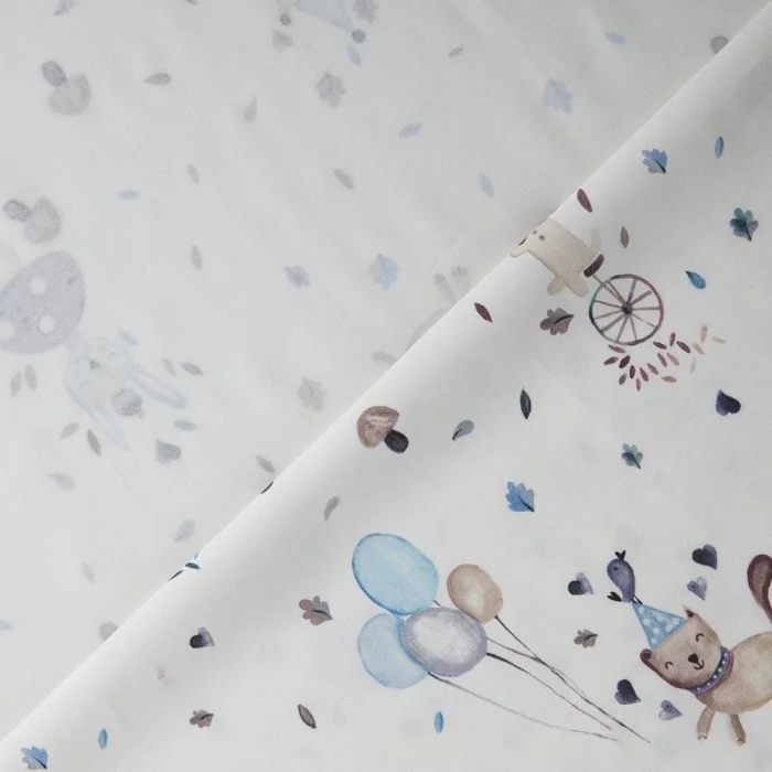 Baumwollstoff Cats & Dogs - blue 280 cm