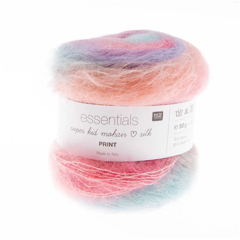 rico Super Kid Mohair liebt Seidendruck