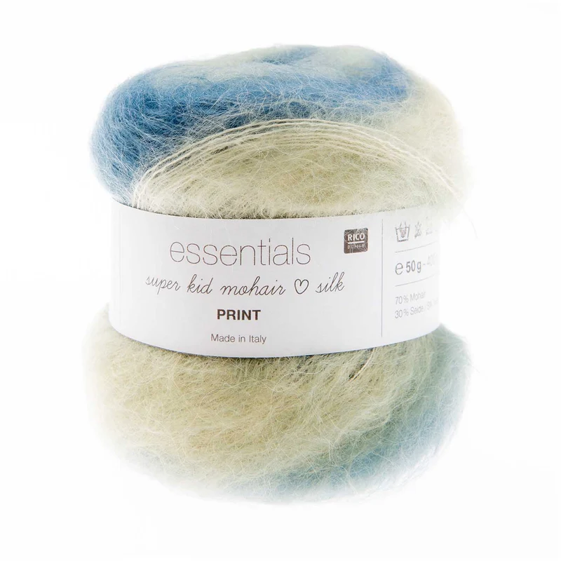 rico Super Kid Mohair liebt Seidendruck