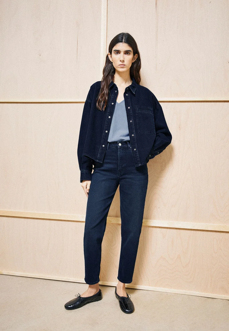 MAIRAA HIGH WAIST MOM JEANS | deepwater