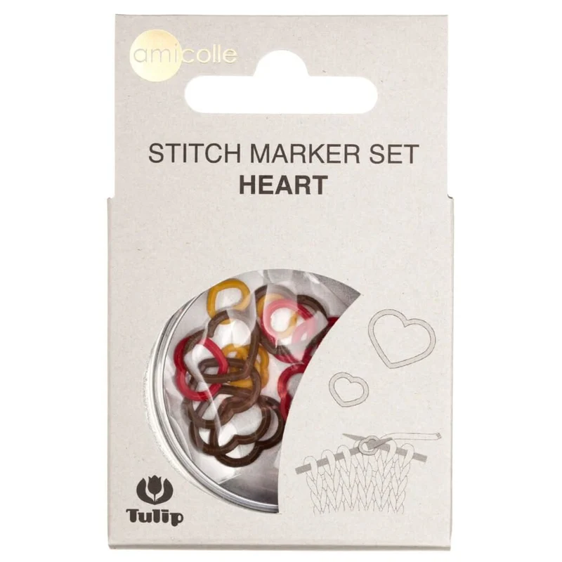 tulip maschenmarkierer Herz mehrfarbig - set