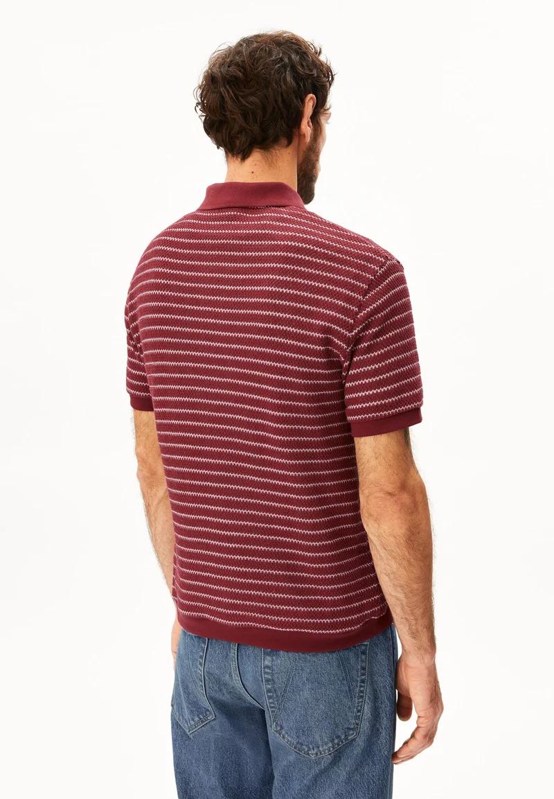 MAARIO STRICK-POLOSHIRT | velvet red-moonlit lilac
