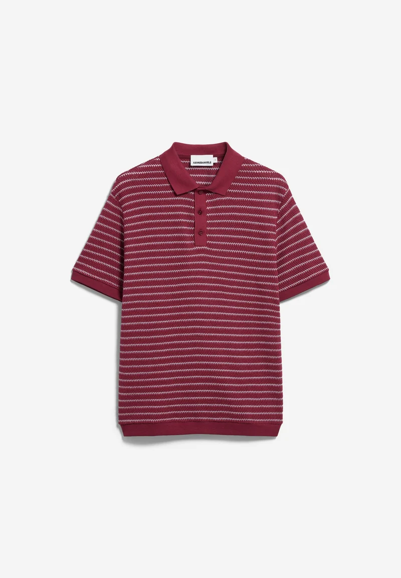 MAARIO STRICK-POLOSHIRT | velvet red-moonlit lilac