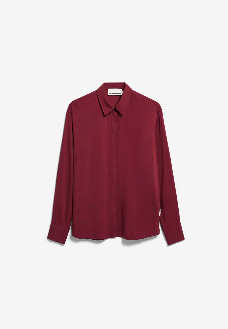 LARISAANA LANGARMBLUSE | velvet red