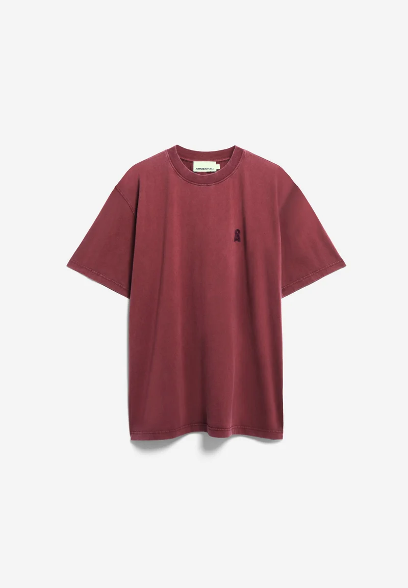 ICONIC Å MAARKOS GMT DYE T-SHIRT | velvet red washed