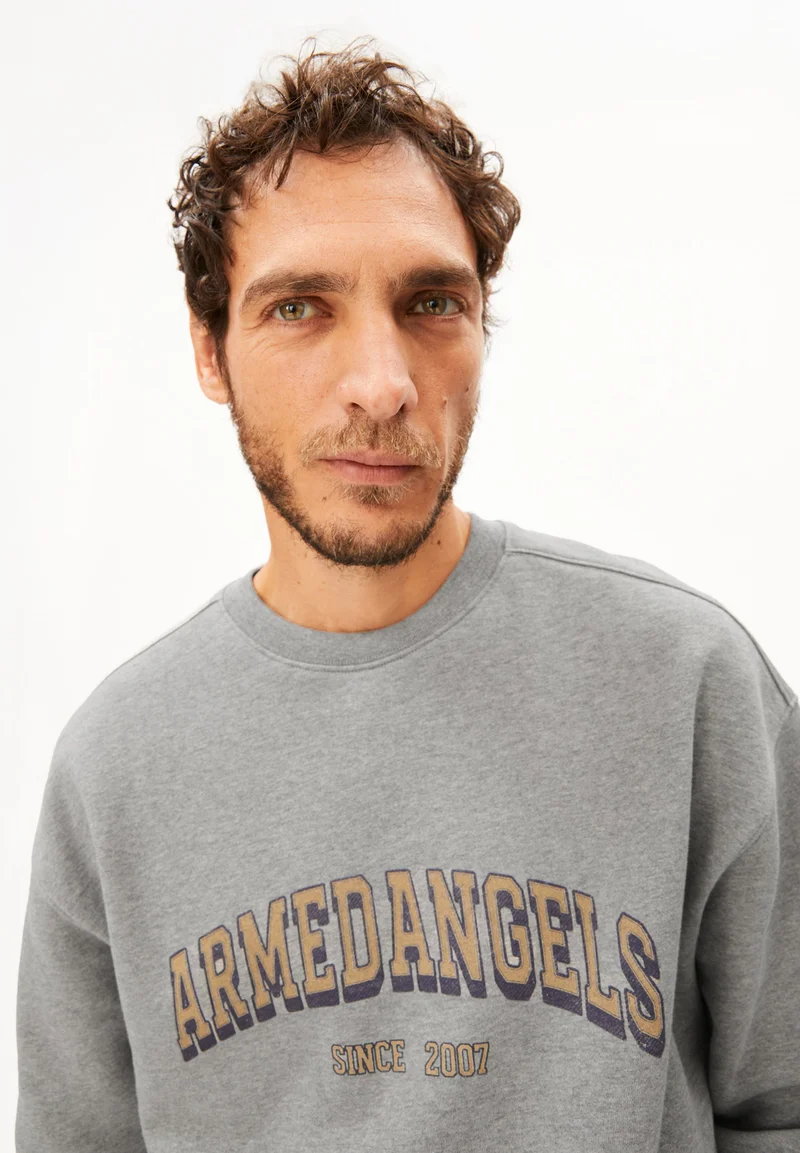 WORDMARK RELAXED SWEATSHIRT | silver melange