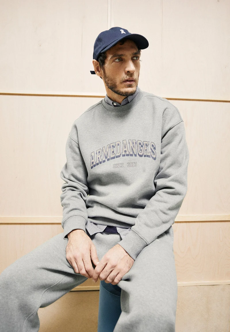 WORDMARK RELAXED SWEATSHIRT | silver melange
