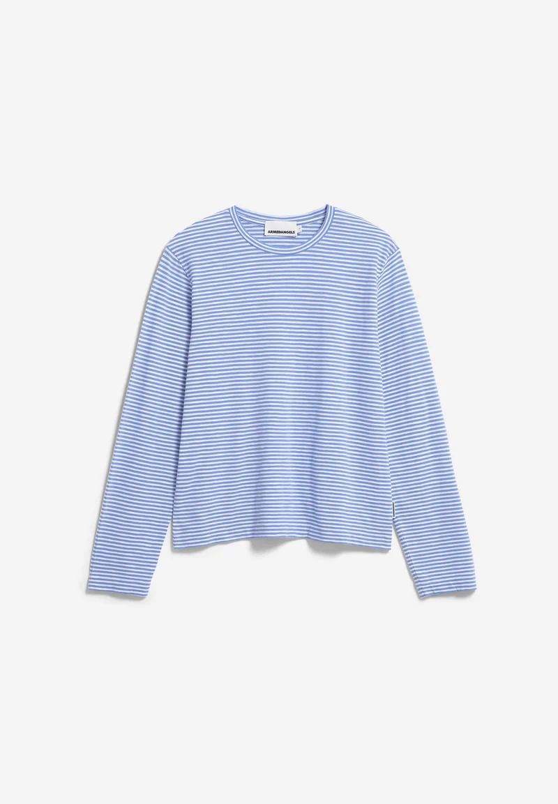SLUB JERSEY GESTREIFTES LANGARMSHIRT