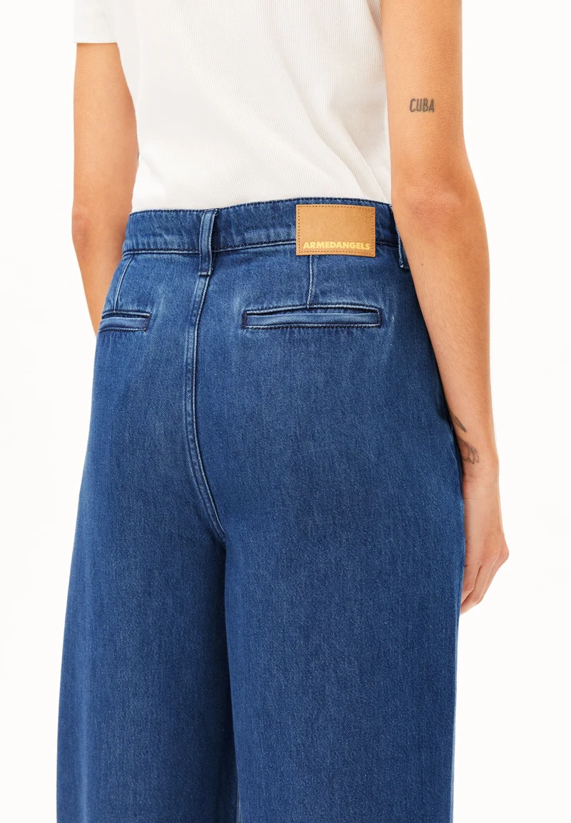 WIDE LEG JEANSHOSE | bright blue