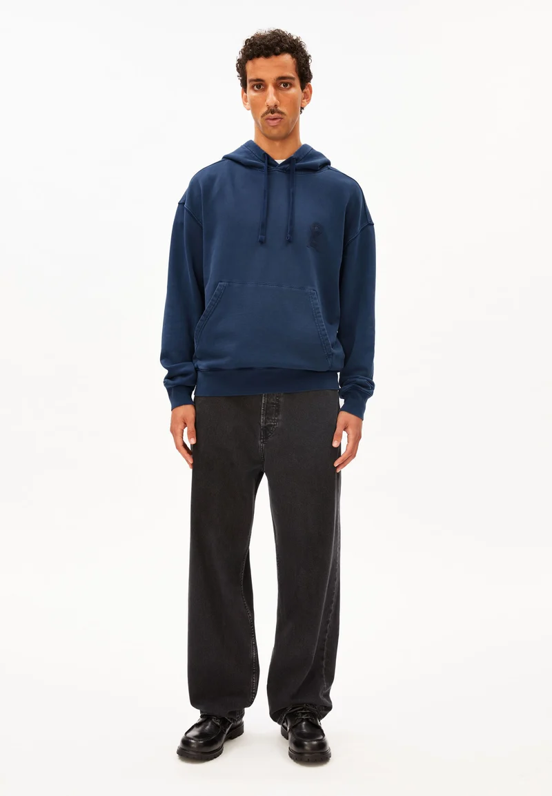 ICONIC Å GMT DYE HOODIE | tinted navy washed
