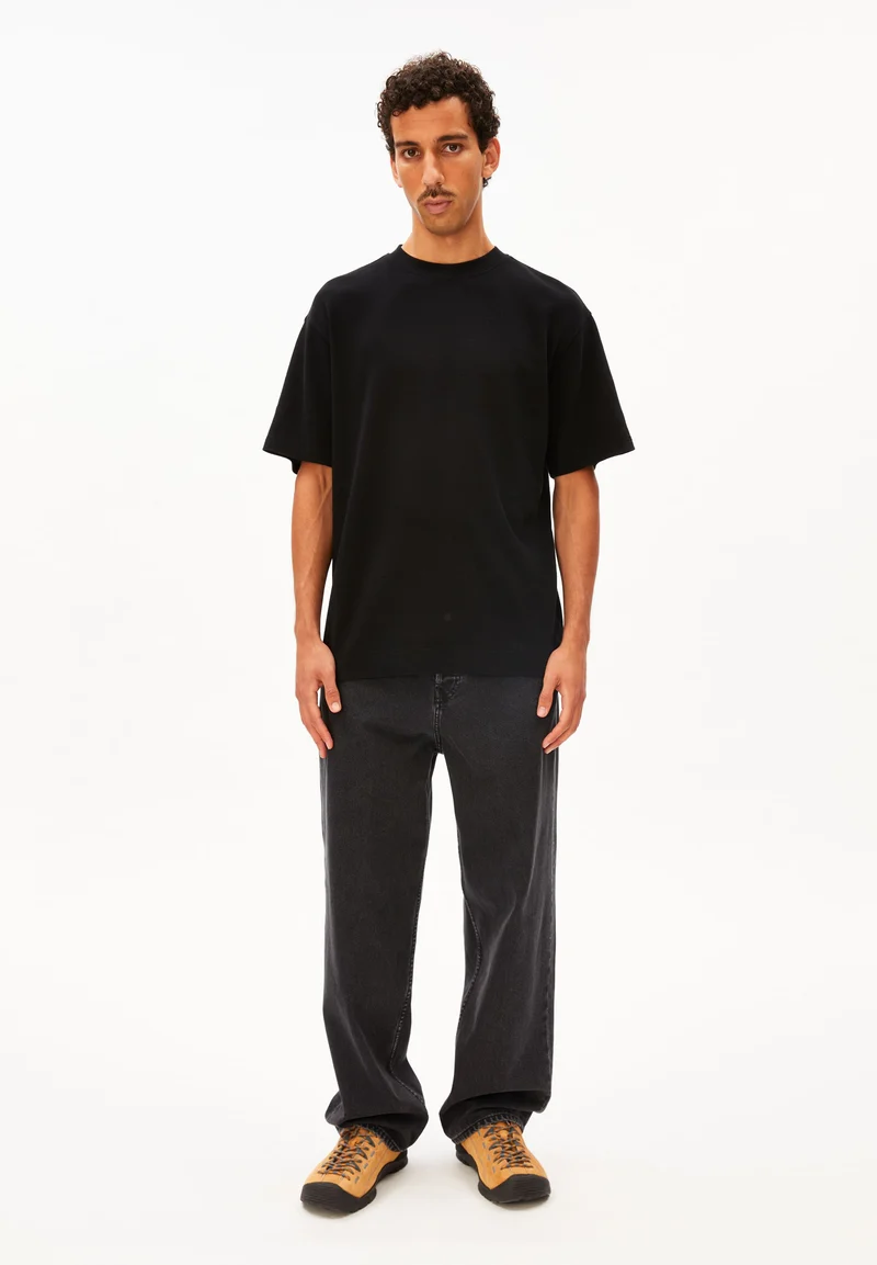 MAARKOS WAFFLE T-SHIRT | black