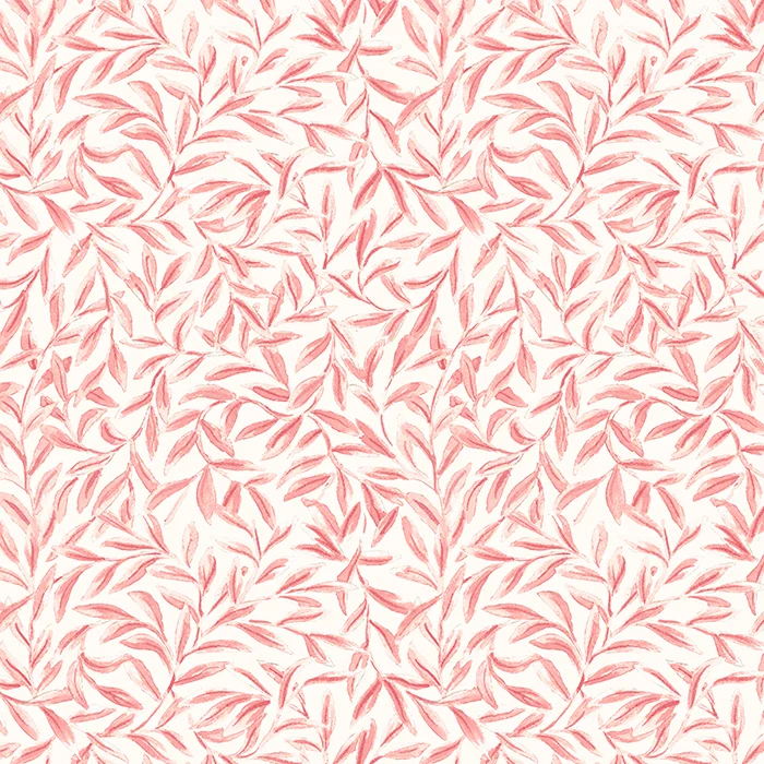 Bio Satin Leaves - rosa 280 cm