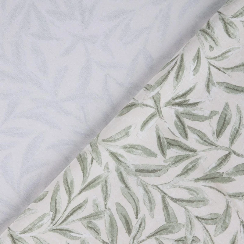 Bio Satin Leaves - grün 280 cm