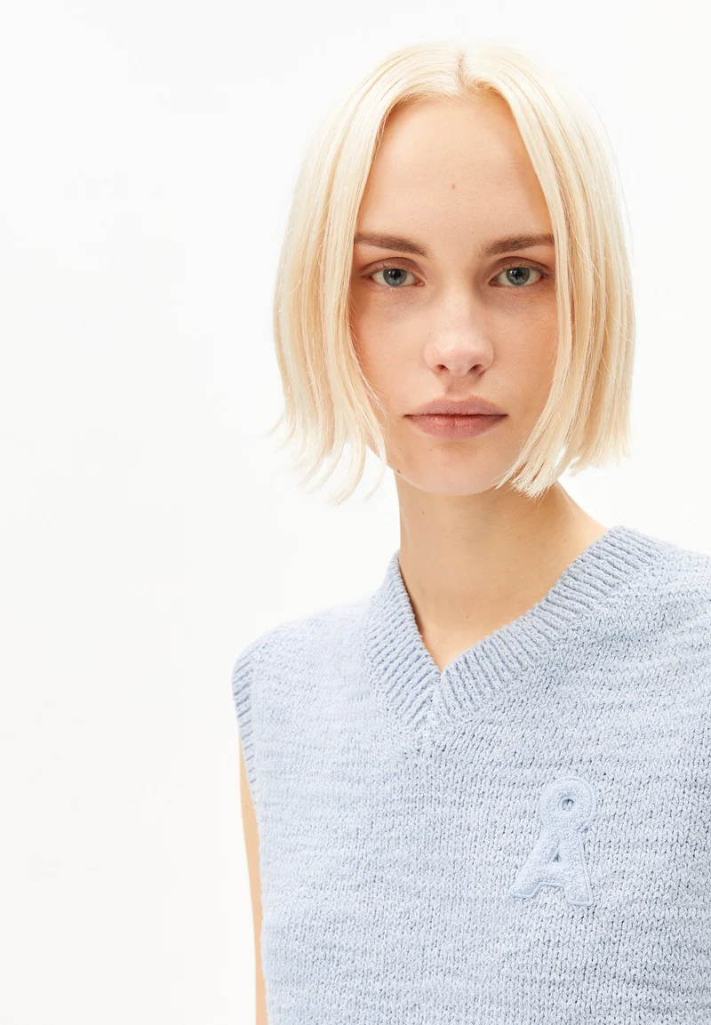 ICONIC Å BAUMWOLL-STRICKPULLUNDER | mistblue