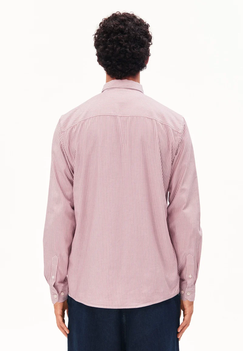 QUAASA GESTREIFTES LANGARMHEMD | velvet red