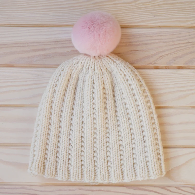 kaninchenfell pompon groß