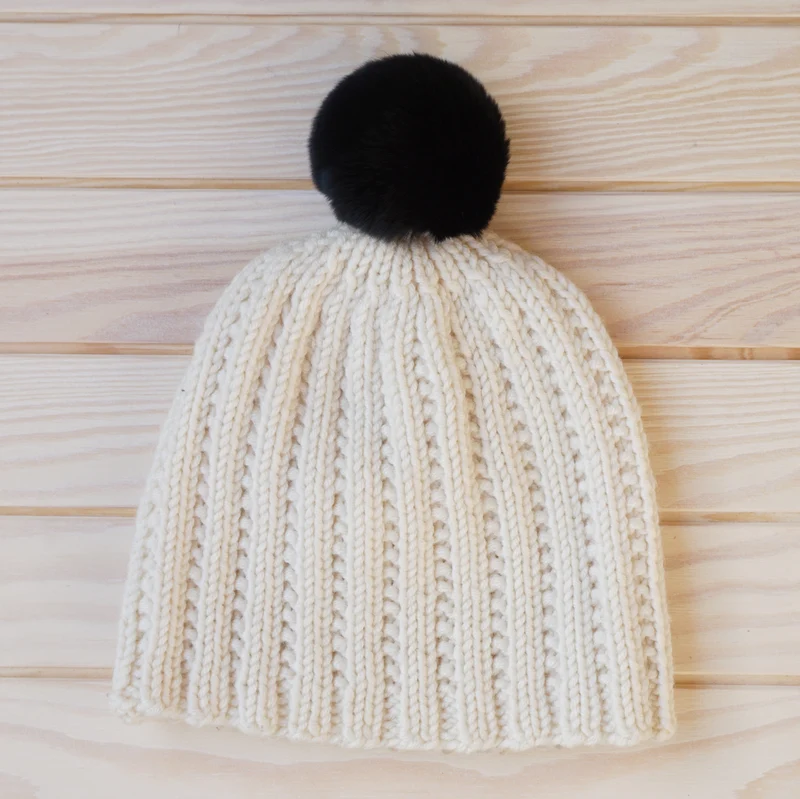 kaninchenfell pompon groß
