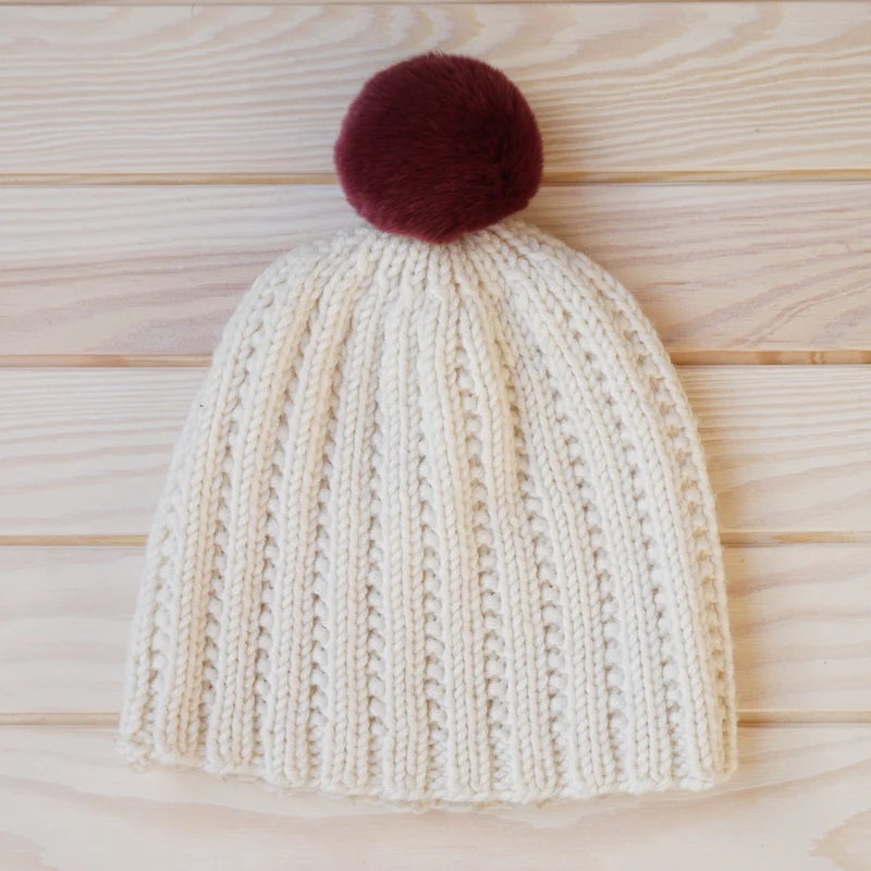 kaninchenfell pompon groß