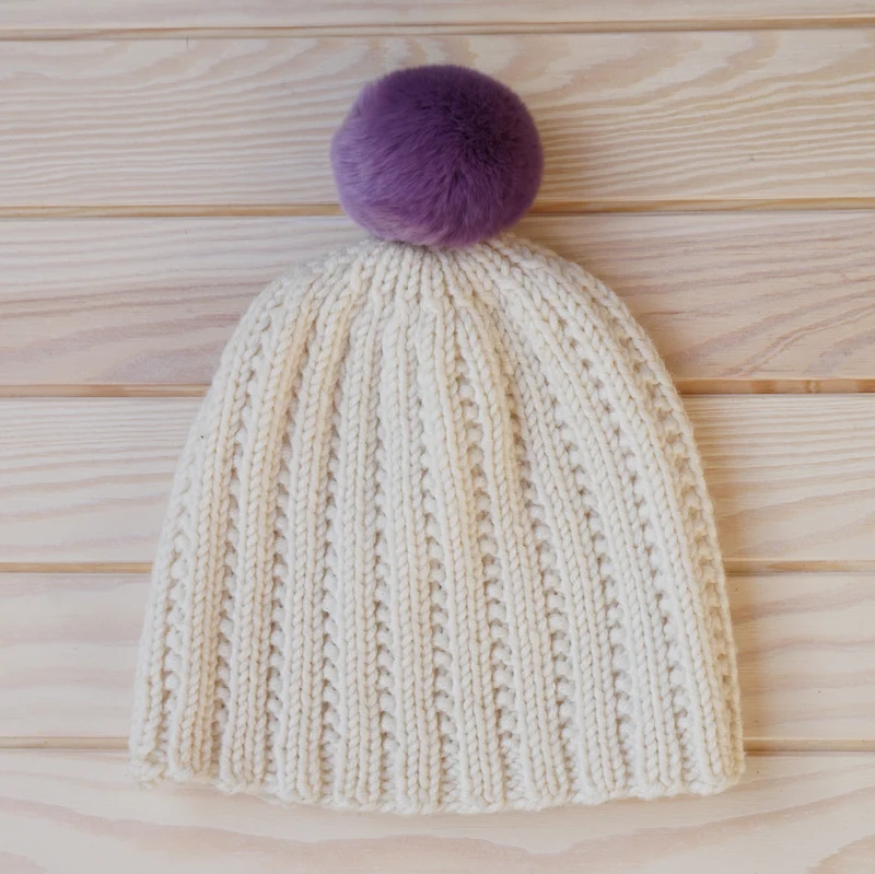 kaninchenfell pompon groß