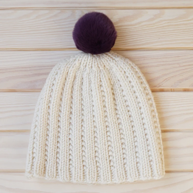 kaninchenfell pompon groß