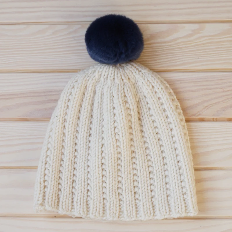 kaninchenfell pompon groß