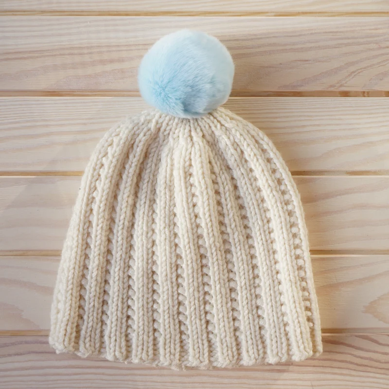 kaninchenfell pompon groß