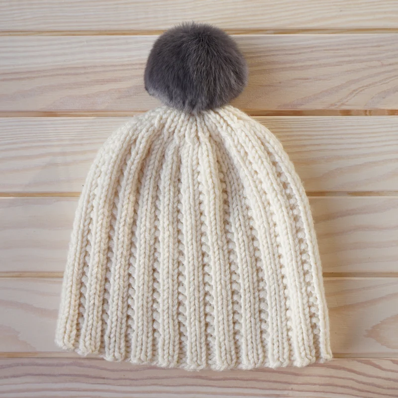 kaninchenfell pompon groß