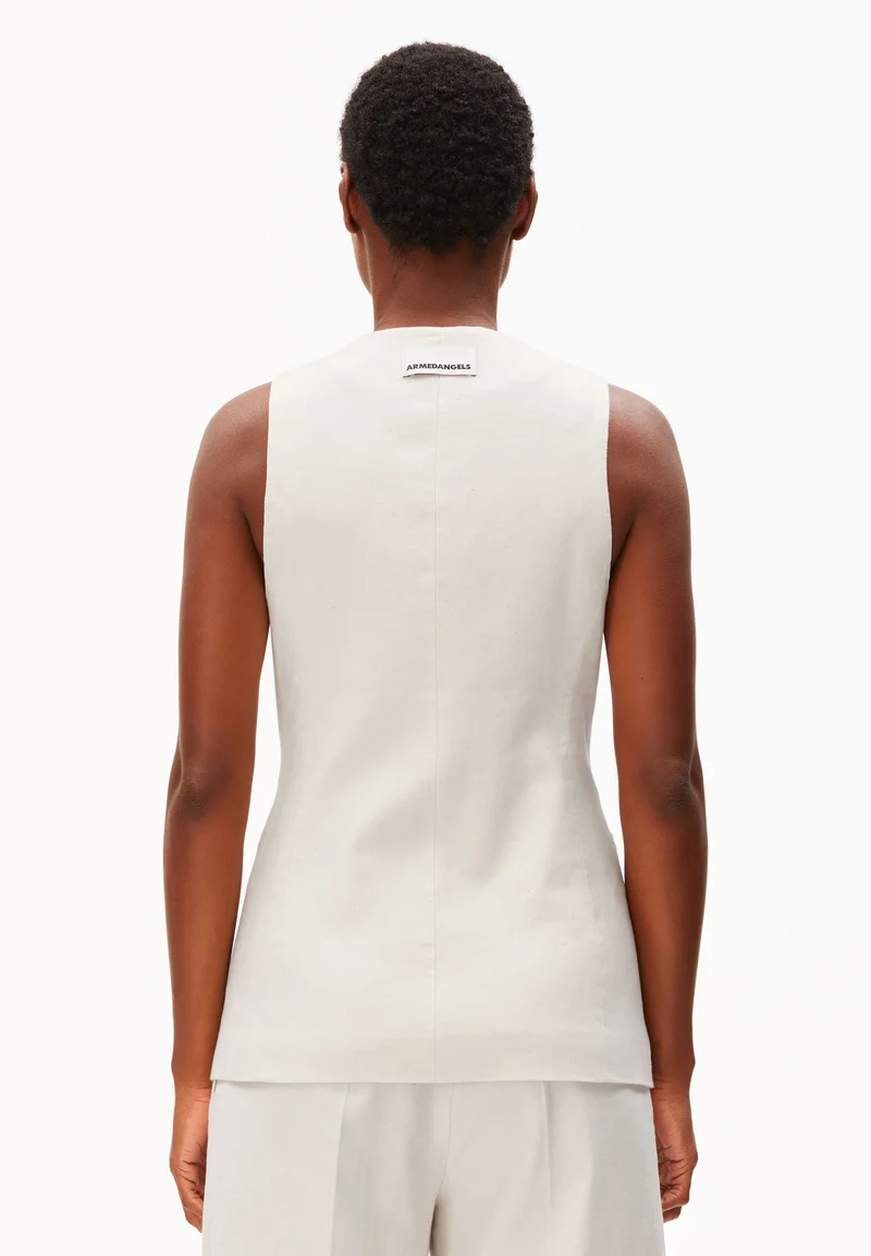 LANGE LEINEN-MIX WESTE | undyed