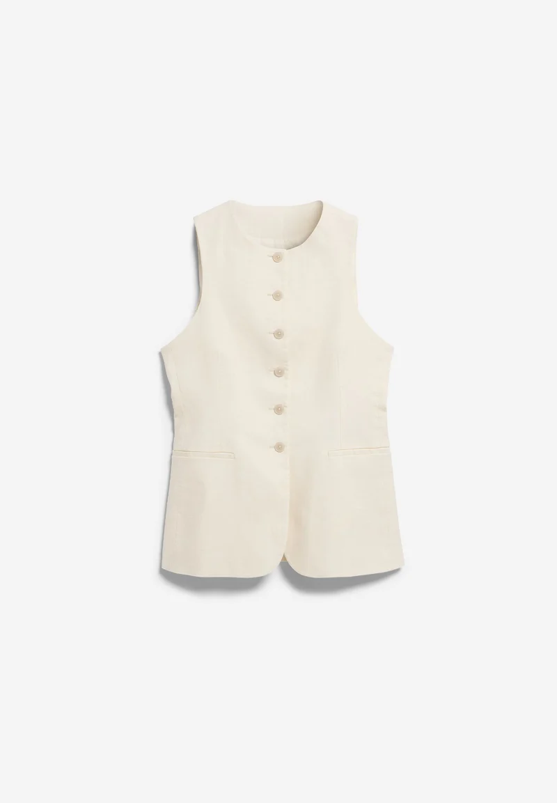 LANGE LEINEN-MIX WESTE | undyed