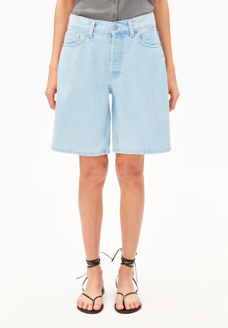 THAALINA MID WAIST JEANS-SHORTS | barrea