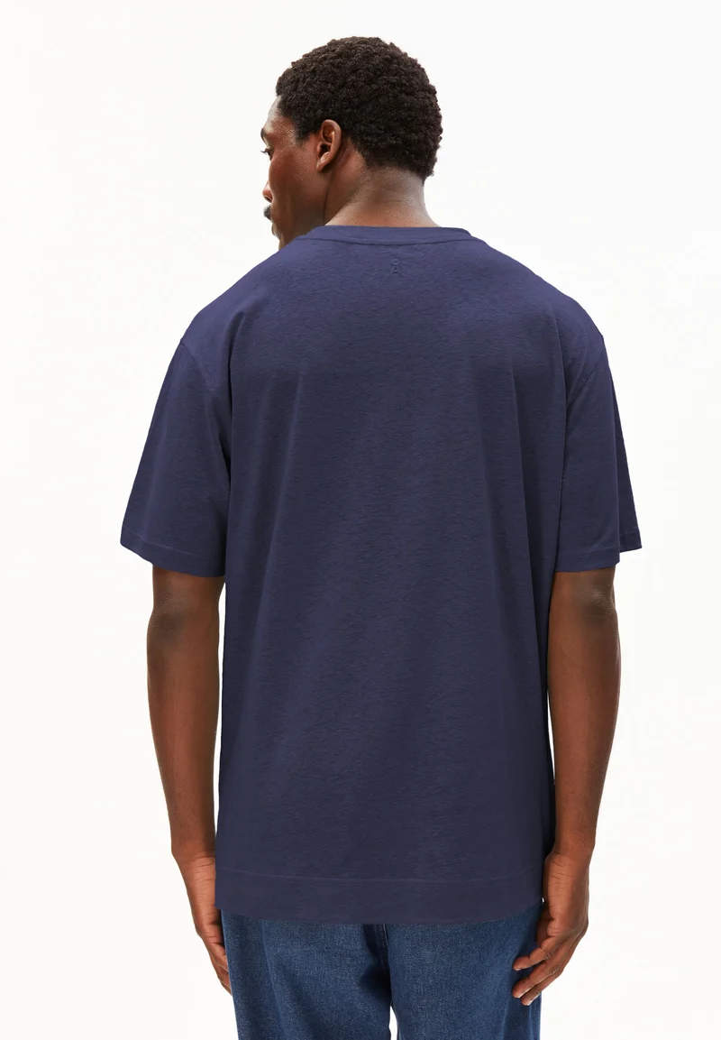 MAARKOS LEINEN-MIX T-SHIRT | tinted navy