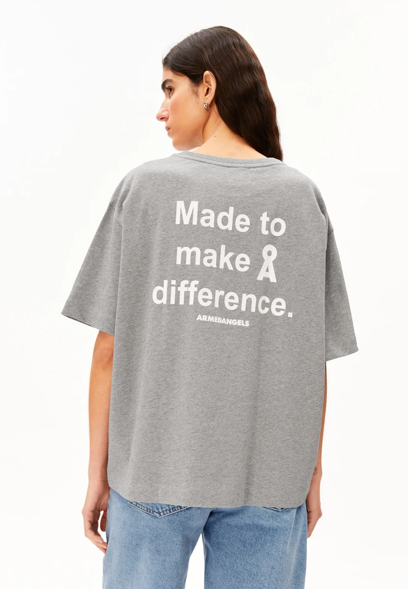 GIANNAA DIFFERENCE T-SHIRT | silver melange