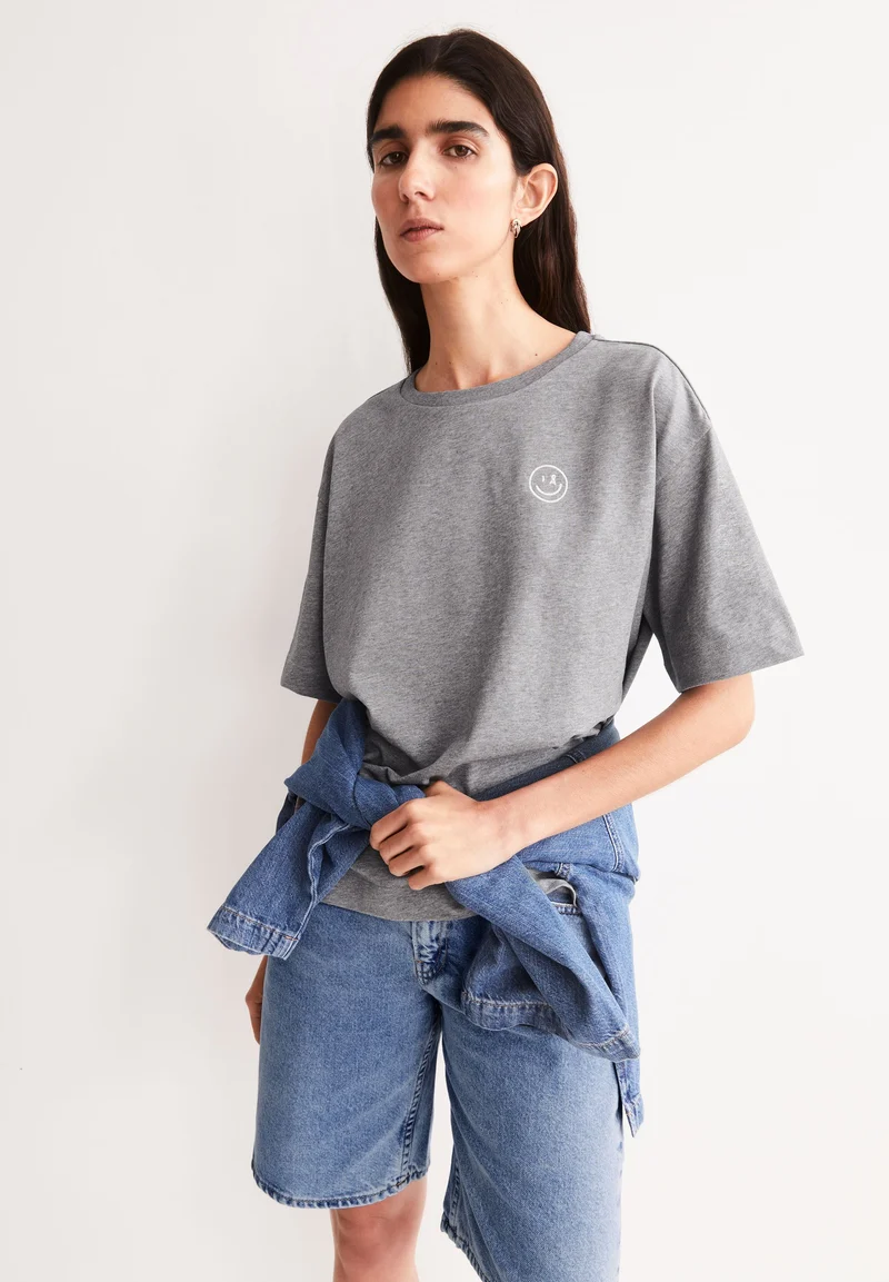 GIANNAA DIFFERENCE T-SHIRT | silver melange