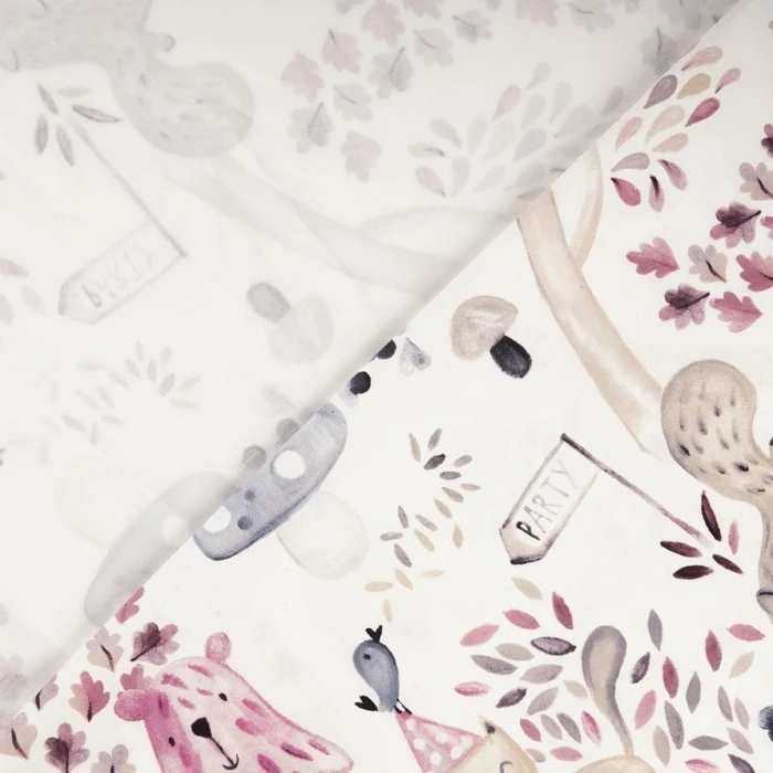 Baumwollstoff Party Animals - rose 280 cm