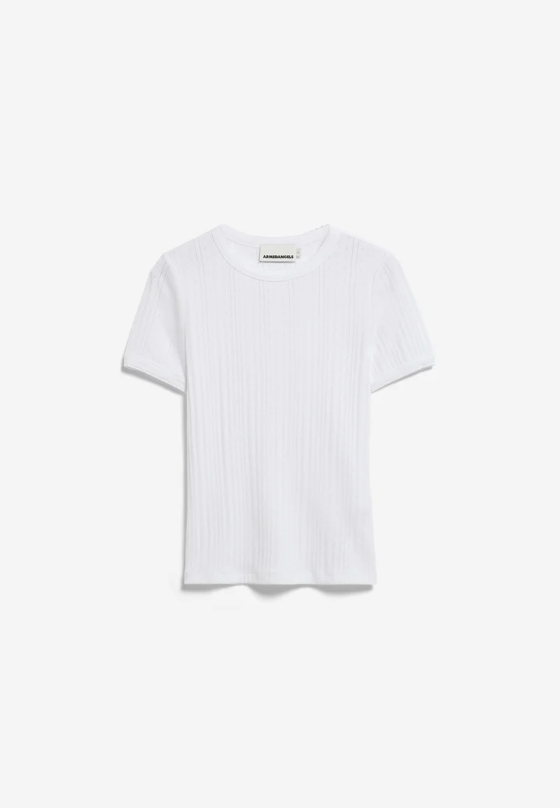 POINTELLE T-SHIRT | white
