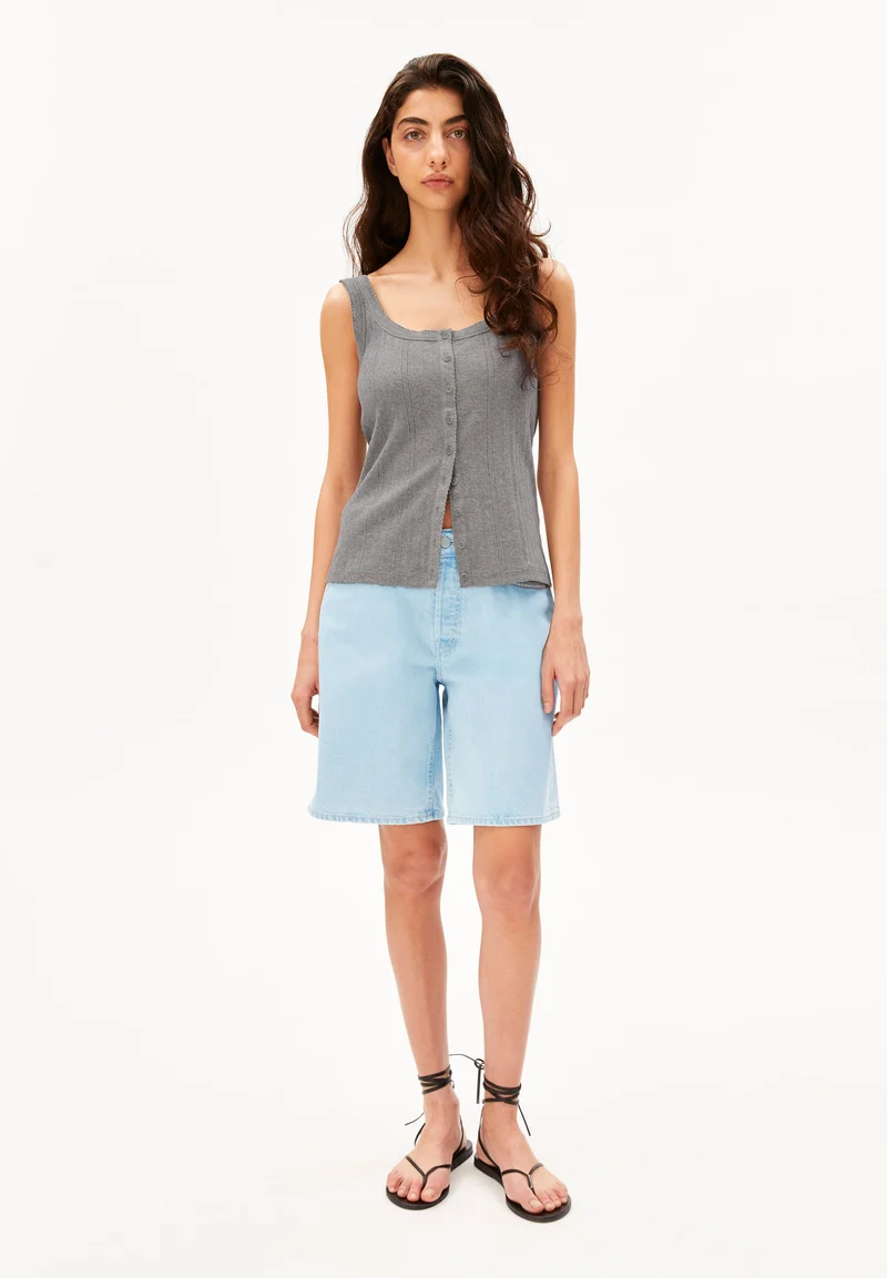 POINTELLE TOP | silver melange