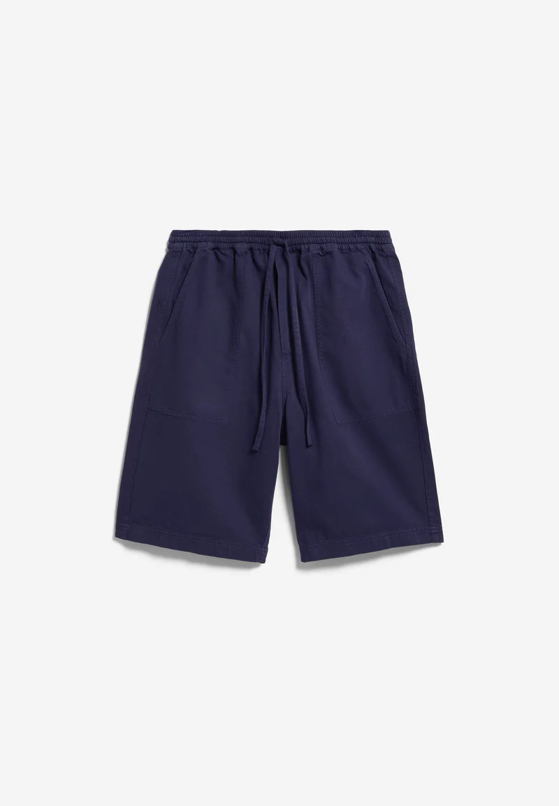 BAUMWOLL-LEINEN SHORTS | tinted navy