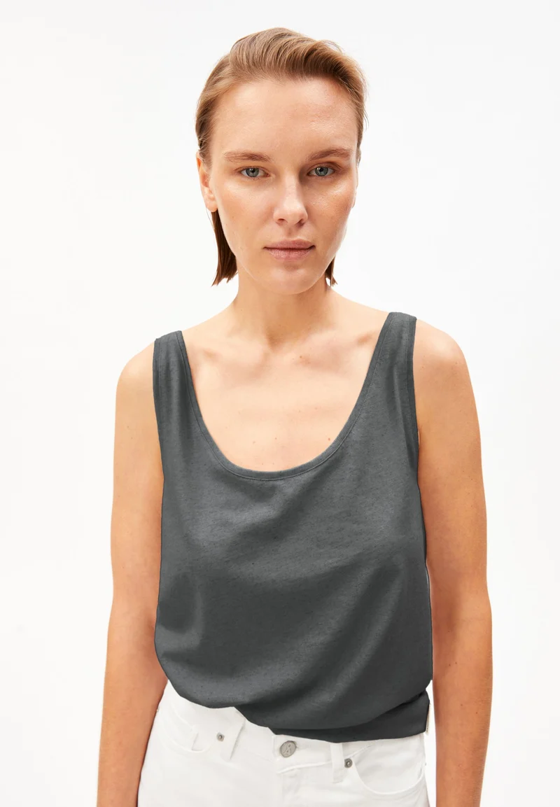 LEINEN-MIX TOP | space steel