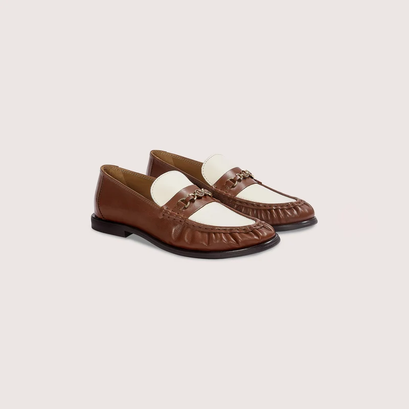 Agnes Loafer - Hellbraun/Cremefarbe