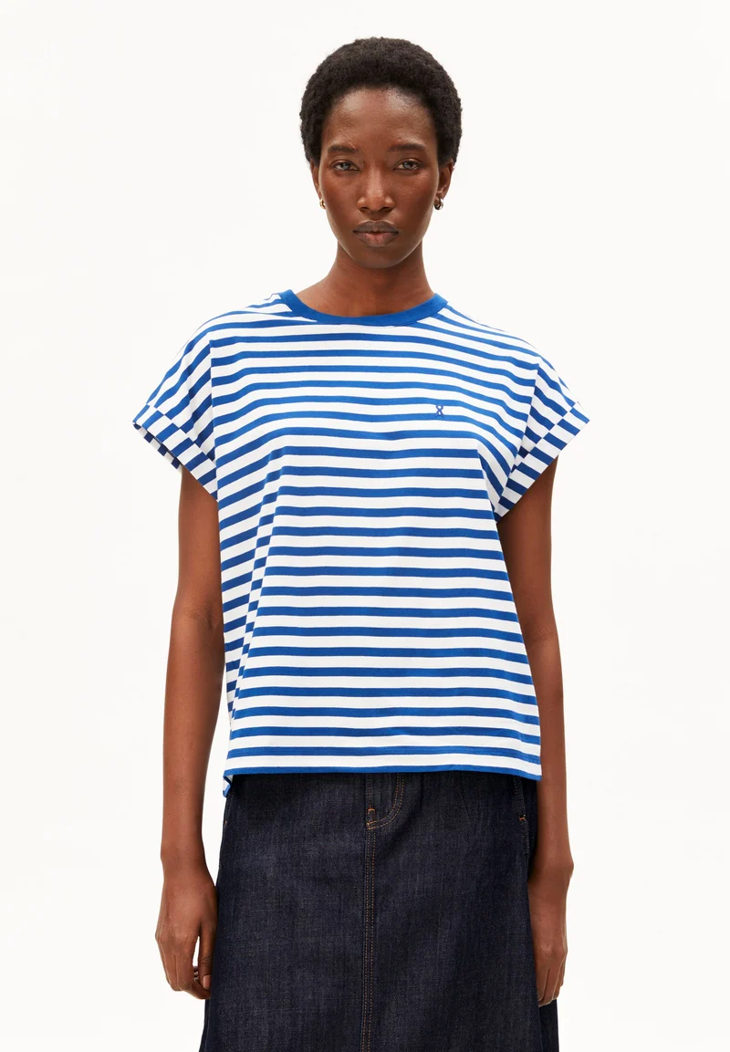 NEUES GESTREIFTES IDAARA T-SHIRT