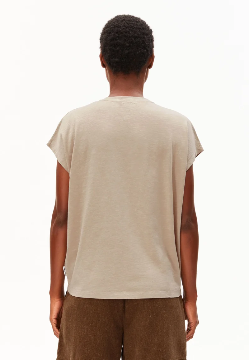 SLUB JERSEY T-SHIRT | sandstone
