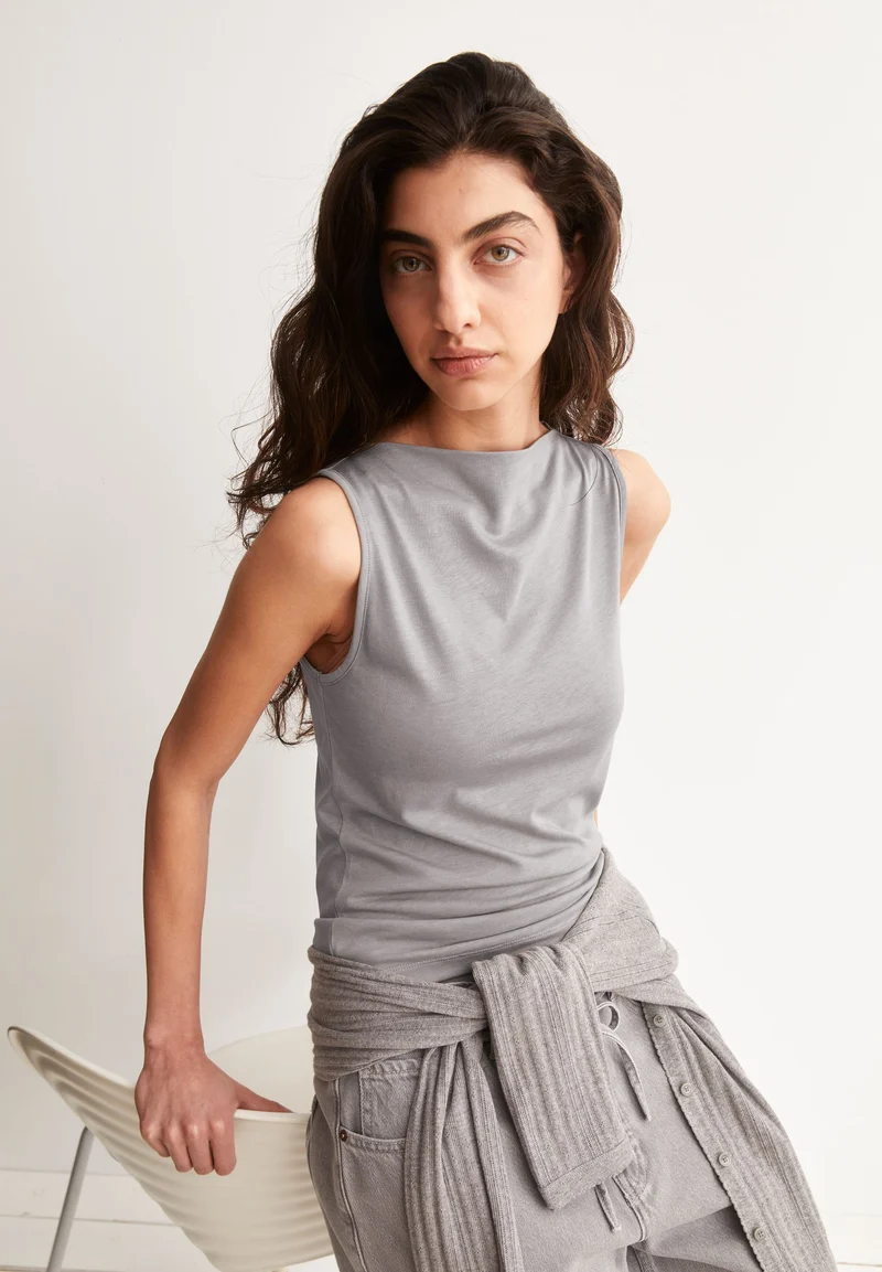 LAMINIAA TOP | seal grey