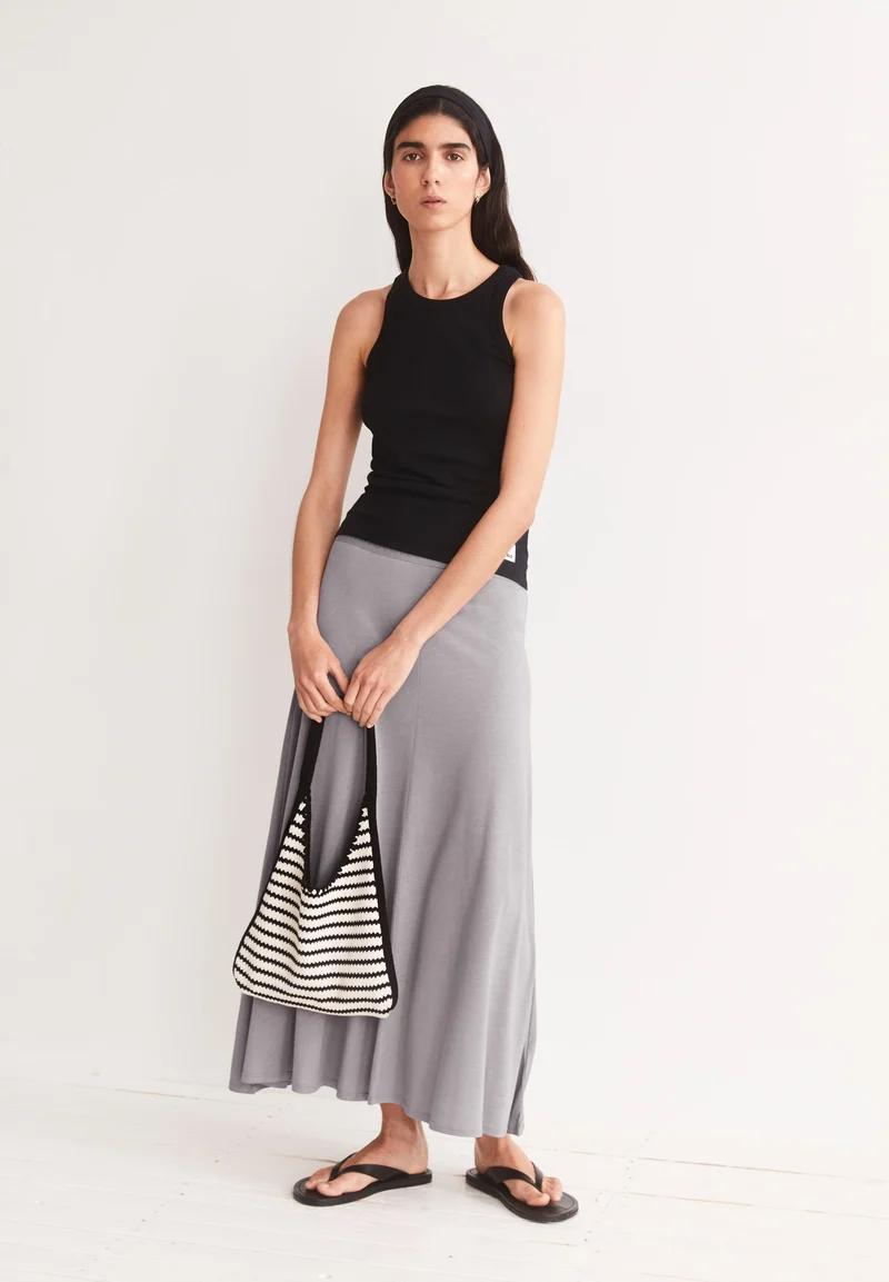 ILENIAA LARAA MIDI-ROCK | seal grey