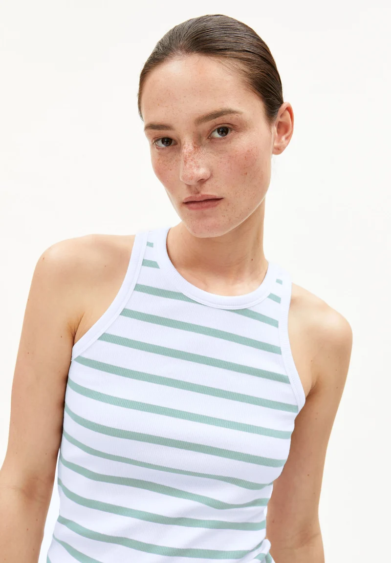 KANITAA GESTREIFTES TOP | white-foam