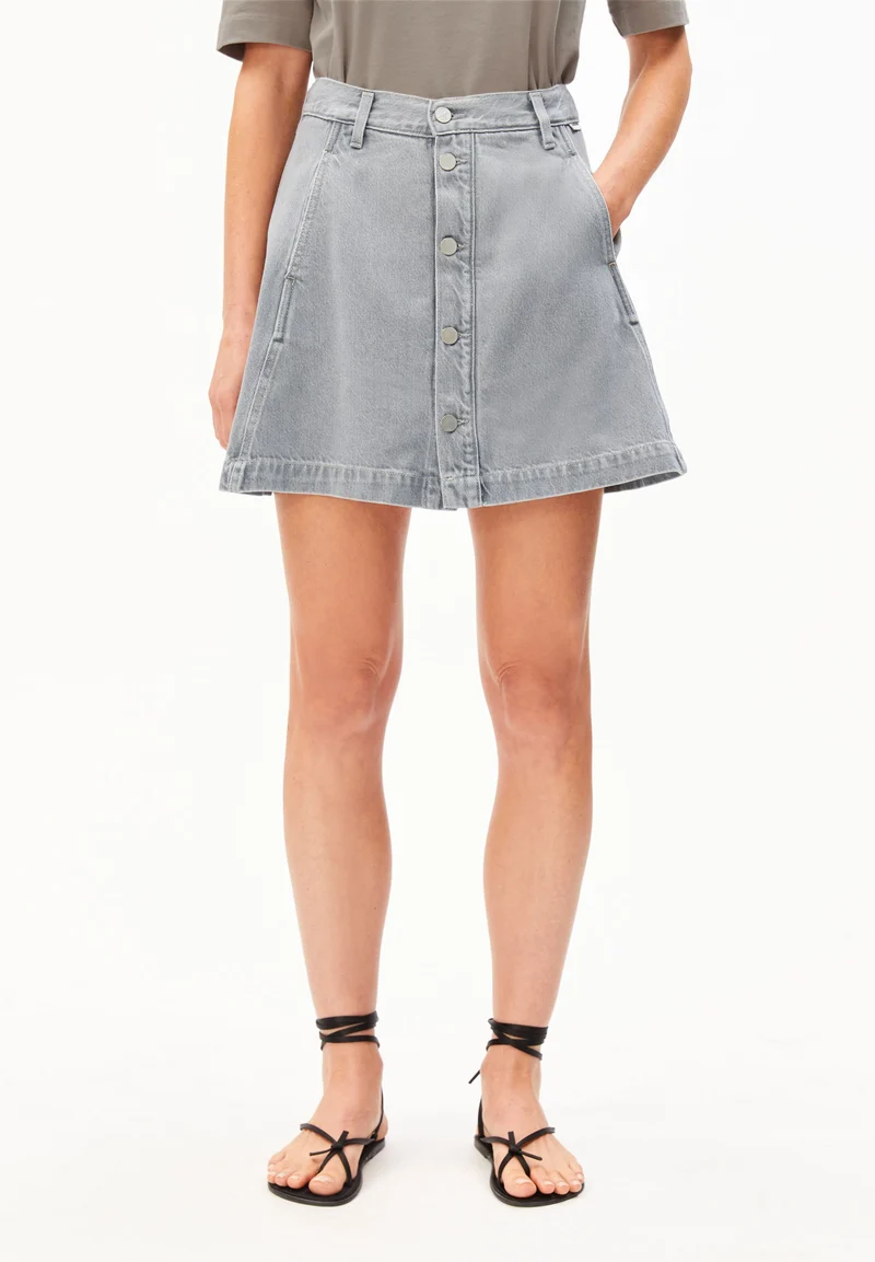 PANELLED JEANS-MINI-ROCK | loa